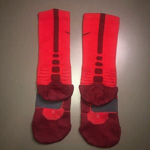 Nike Elite Crew Socks Red/Black Dri-fit, Sz. Small